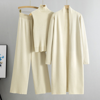 Spring Autumn 3-Piece Women’s Cardigan Tracksuit 5